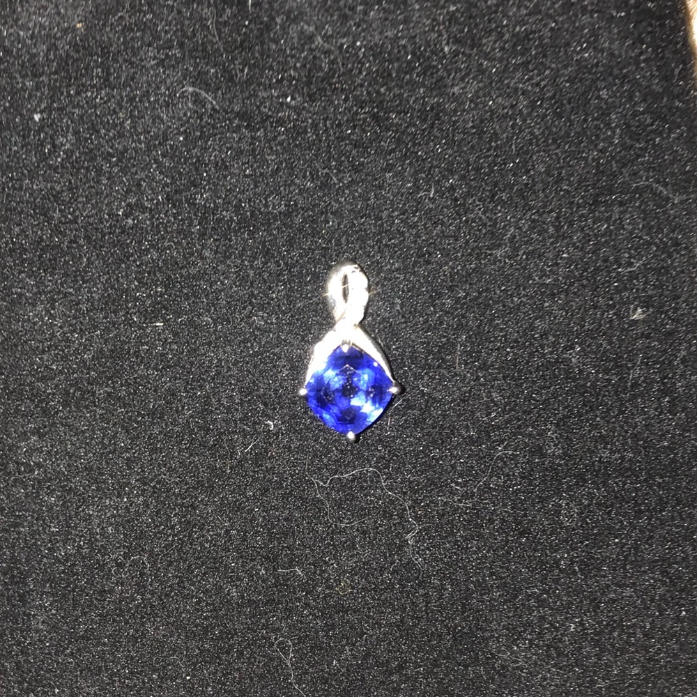 Gorgeous Sapphire and Zirconia Pendant